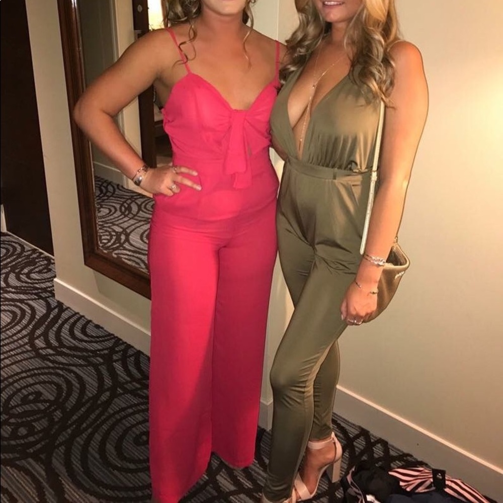 Pink/ Red jumpsuit medium